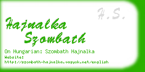 hajnalka szombath business card